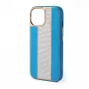 iLike Apple iPhone 15 Pro Max Diamonds and Leather Case blauw