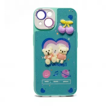 iLike Apple iPhone 15 Pro Max Epoxy Cartoon Cover blauw