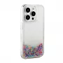 iLike Apple iPhone 15 Pro Max siliconenhoes Water Glitter regenboog