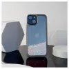 iLike Apple iPhone 15 siliconen hoesje Water Glitter roze