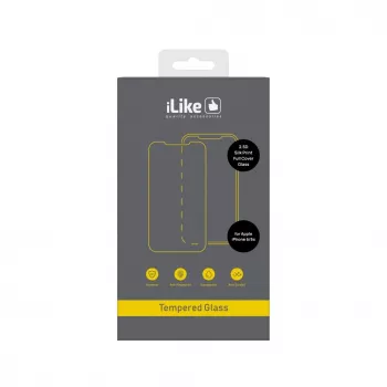 iLike Apple iPhone 6/6S 2.5D Silk Print Full Cover Glass Screenprotector - Zwart