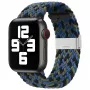 iLike Apple Watch 38/40/41mm gevlochten stoffen bandje blauw