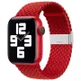 iLike Apple Watch 42/44/45mm gevlochten stoffen bandje rood