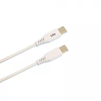 iLike Evelatus oplaadkabel USB-C naar USB-C CTT01 wit 1m