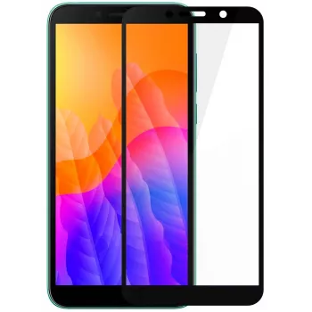 iLike Huawei Y5p 2.5D Curved Edge gehard glas screenprotector - zwart frame Full Glue