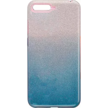 iLike Huawei Y6 2018 Gradient Glitter 3in1 case blauw