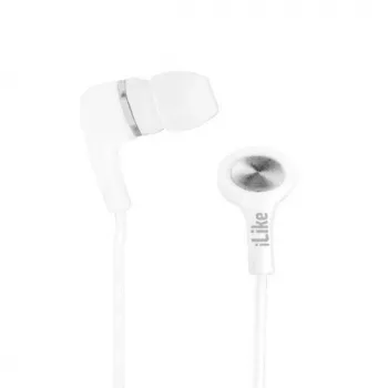 iLike IEA01WH bedrade in-ear-koptelefoon met microfoon en in-line bediening, 3,5mm-jack, wit