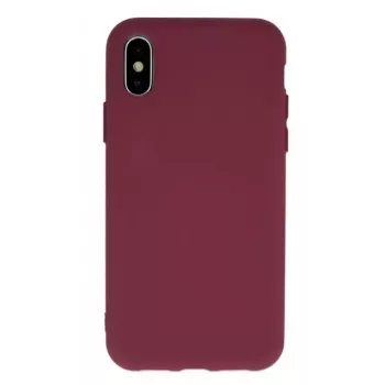 iLike iPhone 11 siliconenhoes bordeaux - schokdempende achterkant hoes met microvezel binnenvoering