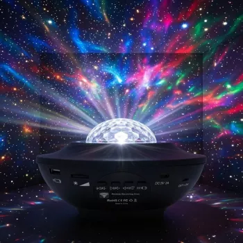 iLike LED-sterrenprojector met 21 effecten zwart