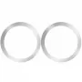 iLike MG2 Sticky 3M metalen plaat 2in1 set - 2x MagSafe ring 55x45mm voor smartphonehoesjes zwart
