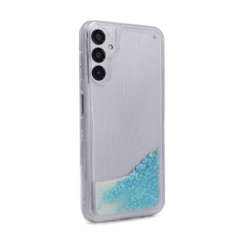 iLike Samsung Galaxy A14 5G siliconen hoesje water glitter blauw