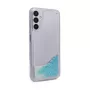 iLike Samsung Galaxy A14 5G siliconen hoesje water glitter blauw