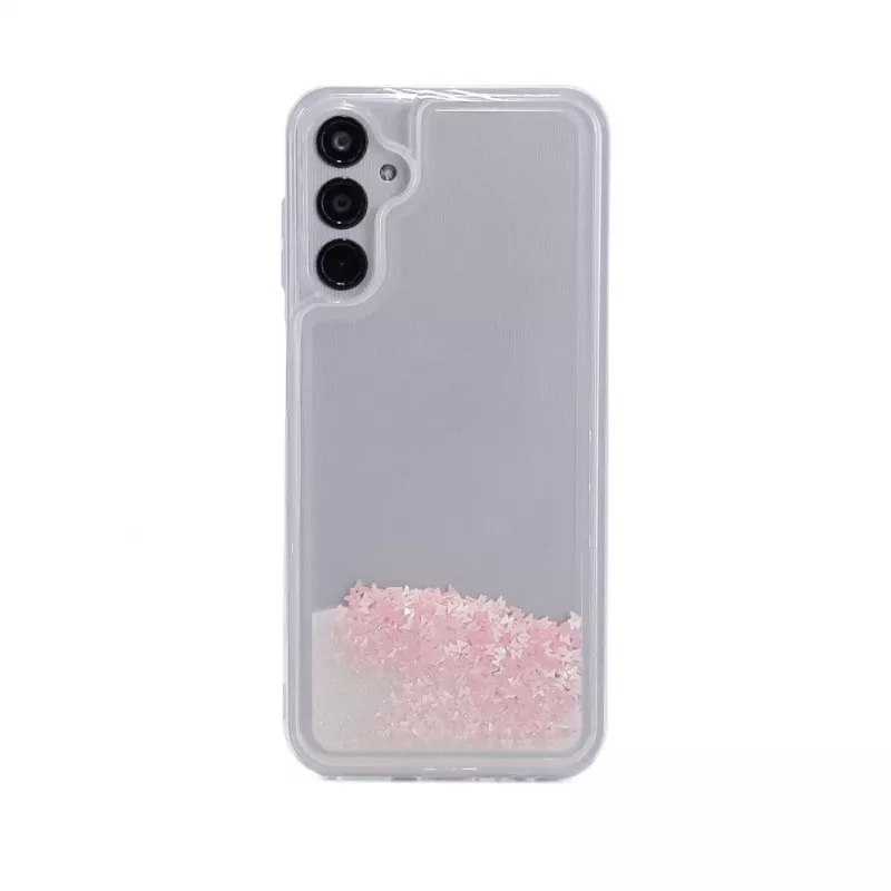 iLike Samsung Galaxy A14 5G siliconen hoesje Water Glitter roze