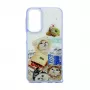 iLike Samsung Galaxy A15 epoxy cartoon cover hoesje paars wit