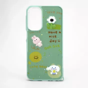 iLike Samsung Galaxy A15 Epoxy Cartoon Cover Lichtgroen