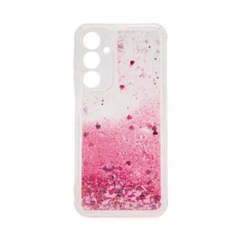 iLike Samsung Galaxy A15 siliconen hoesje Water Glitter roze