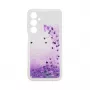 iLike Samsung Galaxy A15 Siliconen Hoesje Water Glitter Paars