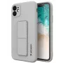 iLike Samsung Galaxy A22 5G kickstand hoesje silicone standaard cover grijs