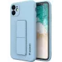 iLike Samsung Galaxy A22 5G Kickstand Case Silicone Stand Cover Lichtblauw