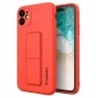 iLike Samsung Galaxy A22 5G kickstand case silicone stand cover rood