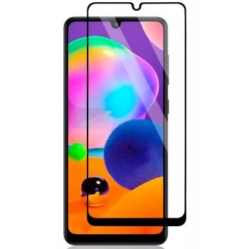 iLike Samsung Galaxy A31 2.5D Black Frame Full Glue Tempered Glass Screenprotector