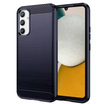 iLike Samsung Galaxy A34 5G flexibel siliconen carbon hoesje blauw