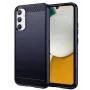 iLike Samsung Galaxy A34 5G flexibel siliconen carbon hoesje blauw