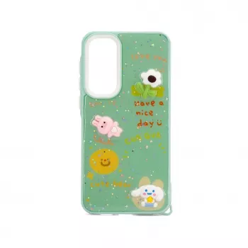 iLike Samsung Galaxy A35 Epoxy Cartoon Cover lichtgroen