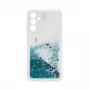iLike Samsung Galaxy A35 silicone hoesje Water Glitter blauw