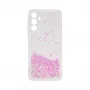 iLike Samsung Galaxy A35 silicone hoesje Water Glitter lichtroze