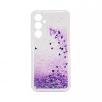 iLike Samsung Galaxy A35 silicone hoesje Water Glitter paars