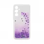 iLike Samsung Galaxy A35 silicone hoesje Water Glitter paars