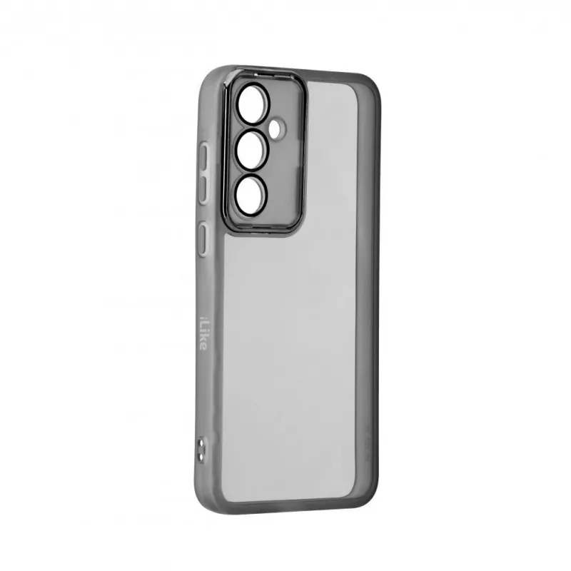 iLike Samsung Galaxy A35 Transparant Hoesje met Camerabescherming Zwart