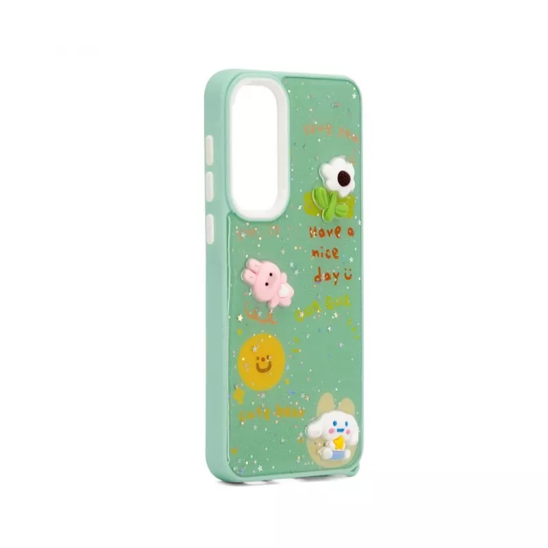 iLike Samsung Galaxy A55 epoxy cartoon cover lichtgroen