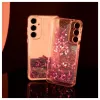 iLike Samsung Galaxy A55 Siliconen Hoesje Water Glitter Roze