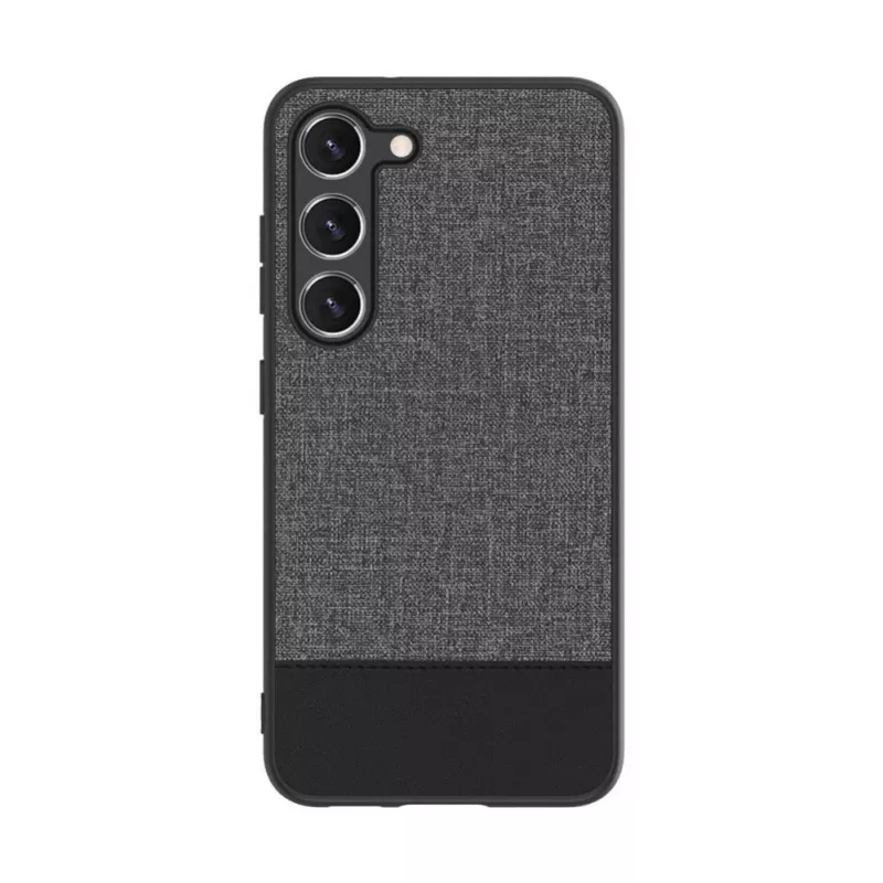 iLike Samsung Galaxy S23 achterkant cover kunststof leer grijs