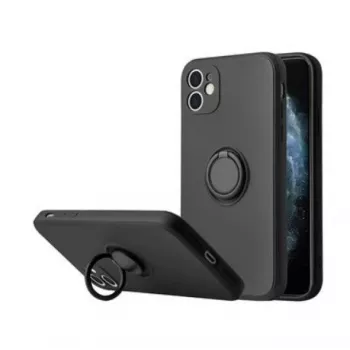 iLike Silicone Ring Case voor Xiaomi Redmi 9C / 10A zwart