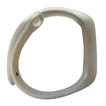 iLike Siliconen Bandje voor Xiaomi Mi Band 5 / 6 / 7 (18x250mm) Wit