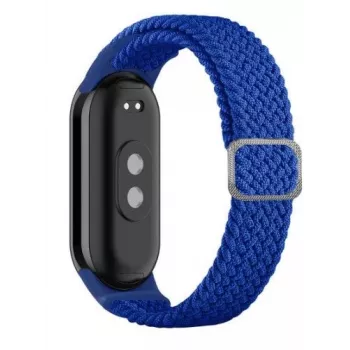 iLike Universele Mi Band 8 armband gevlochten stoffen band blauw