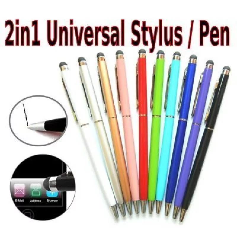 iLike Universele PN1 universele 2-in-1 capacitieve touch stylus met pen (smartphone en tablet) zilver