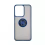 iLike Xiaomi Redmi 13C 5G Hybride Case met Ring Donkerblauw