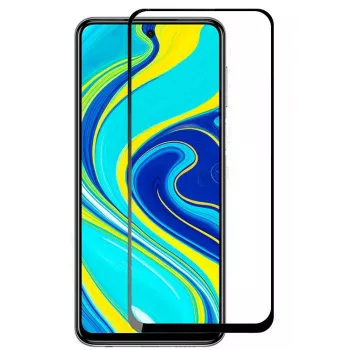 iLike Xiaomi Redmi Note 9 / Redmi 9T / Poco M3 zwart frame full glue gehard glas screenprotector