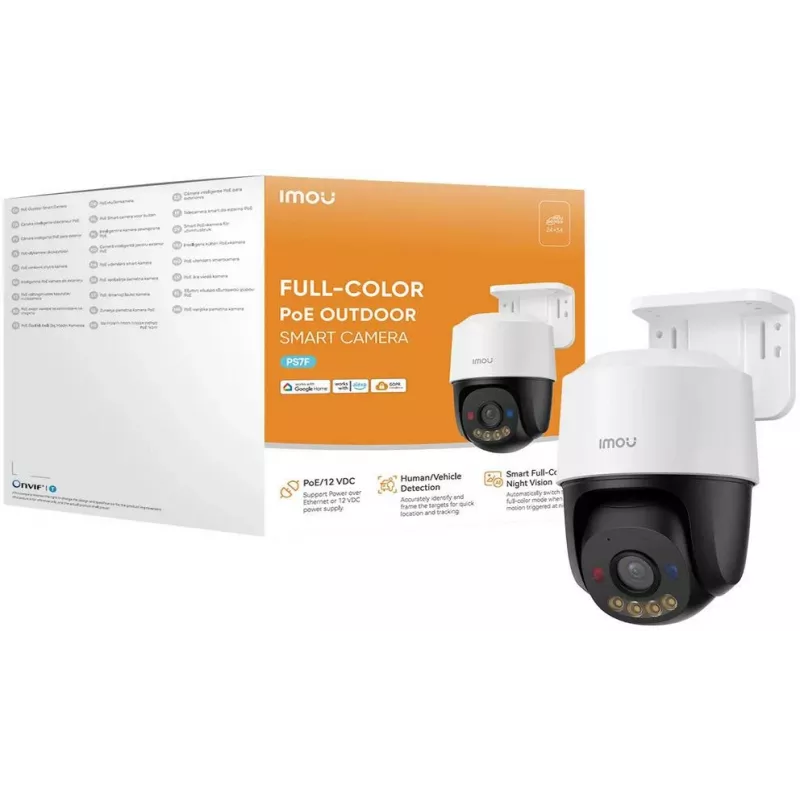 IMOU PS7FP-8X0 8MP 4K PoE draai-/kantelbare IP-camera, IP67, 30 m nachtzicht, tweewegaudio