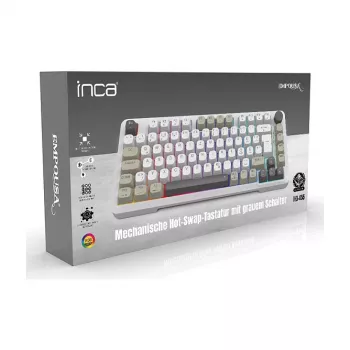 INCA gaming-toetsenbord RGB GraySwitch USB-C/BT 2,00 m wit (IKG-455)