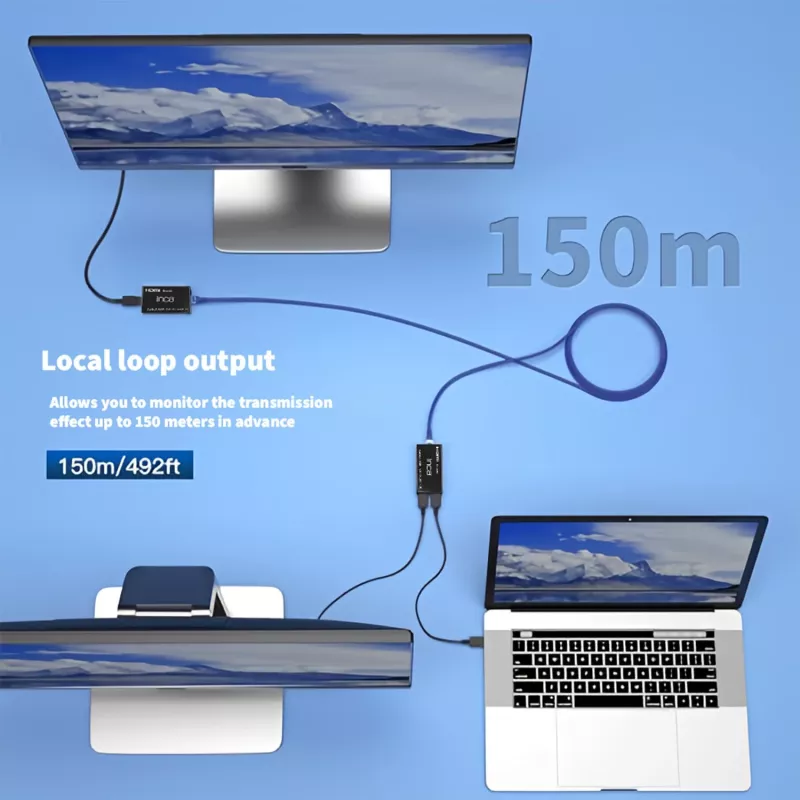 INCA IEX-60 HDMI-extender HDMI 1.4 Full HD 60Hz zwart