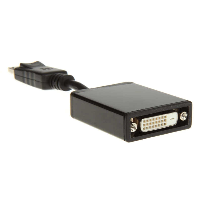InLine DisplayPort-adapterkabel, DisplayPort male naar DVI-D 24+5 female, zwart, 0,2m