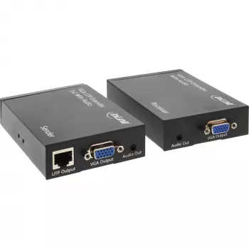 InLine VGA-extender over UTP met audio, tot 300m, 1920 x 1200 pixels, AV-zender & -ontvanger, 300 m