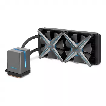 Inter-Tech ALSEYE X240 all-in-one vloeistof-CPU-koeler, 240-mm radiator, 2x 120-mm PWM-ventilator, ARGB, Intel & AMD