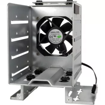 INTER-TECH IPC montageframe ER-47045-1 voor 2,5-inch HDD/SSD in 3,5-inch bay met 2x USB 3.0 frontaansluitingen, zwart