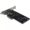 Inter-Tech KT015 PCIe-adapterkaart, PCIe x4 naar M.2 + SATA naar M.2